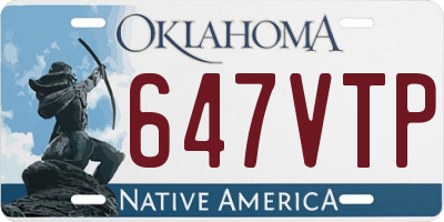 OK license plate 647VTP