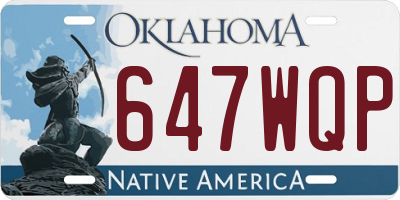 OK license plate 647WQP