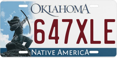 OK license plate 647XLE