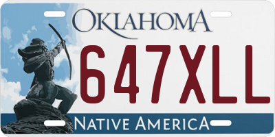 OK license plate 647XLL