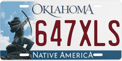 OK license plate 647XLS