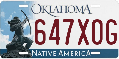 OK license plate 647XOG
