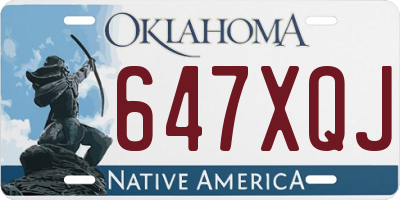 OK license plate 647XQJ