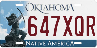 OK license plate 647XQR