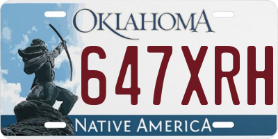 OK license plate 647XRH
