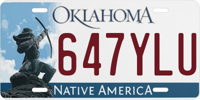 OK license plate 647YLU