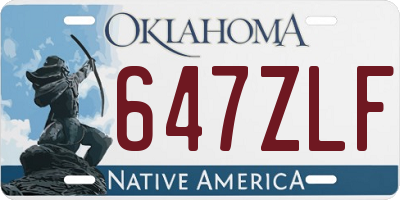 OK license plate 647ZLF