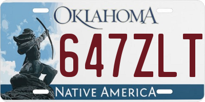 OK license plate 647ZLT