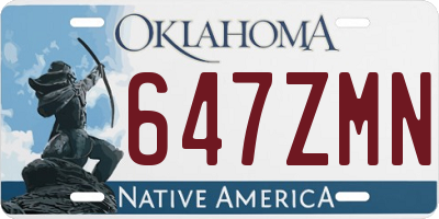 OK license plate 647ZMN