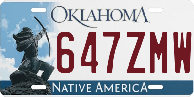 OK license plate 647ZMW
