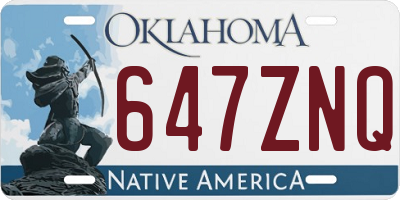 OK license plate 647ZNQ