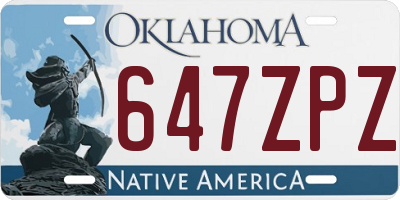OK license plate 647ZPZ