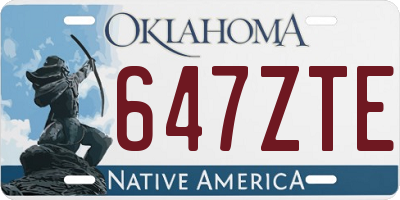 OK license plate 647ZTE