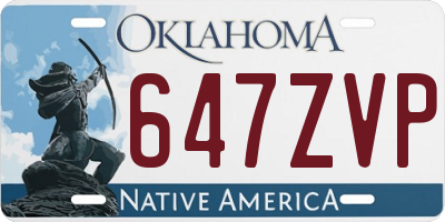 OK license plate 647ZVP