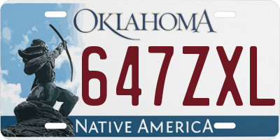 OK license plate 647ZXL
