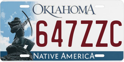 OK license plate 647ZZC