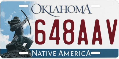 OK license plate 648AAV