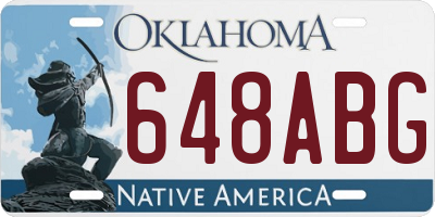 OK license plate 648ABG