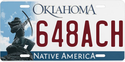 OK license plate 648ACH