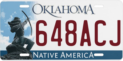 OK license plate 648ACJ