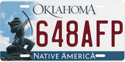 OK license plate 648AFP
