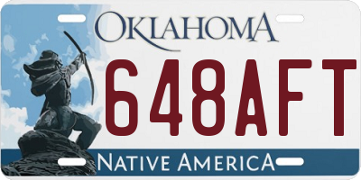 OK license plate 648AFT