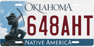 OK license plate 648AHT