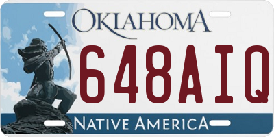 OK license plate 648AIQ