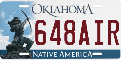 OK license plate 648AIR