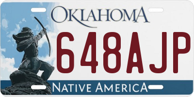 OK license plate 648AJP
