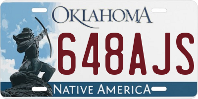 OK license plate 648AJS
