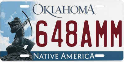 OK license plate 648AMM
