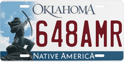 OK license plate 648AMR