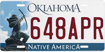 OK license plate 648APR