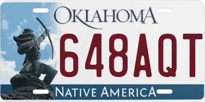 OK license plate 648AQT