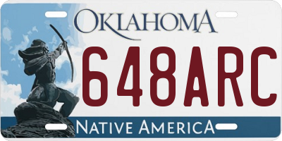 OK license plate 648ARC