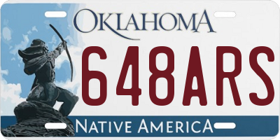 OK license plate 648ARS