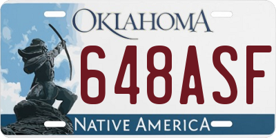 OK license plate 648ASF