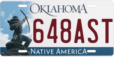 OK license plate 648AST