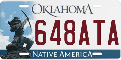 OK license plate 648ATA