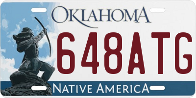 OK license plate 648ATG