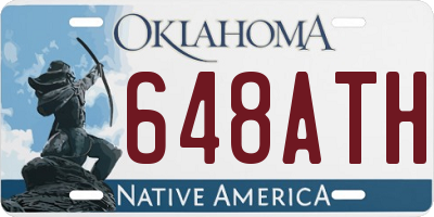 OK license plate 648ATH