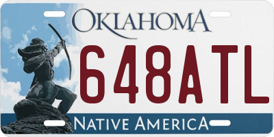 OK license plate 648ATL