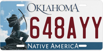 OK license plate 648AYY