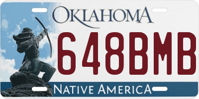 OK license plate 648BMB
