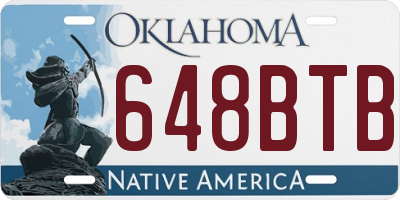 OK license plate 648BTB