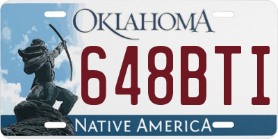 OK license plate 648BTI