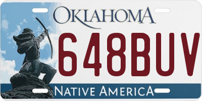 OK license plate 648BUV