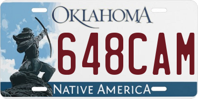 OK license plate 648CAM