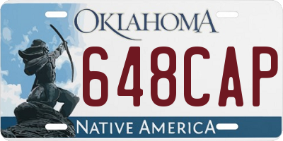OK license plate 648CAP